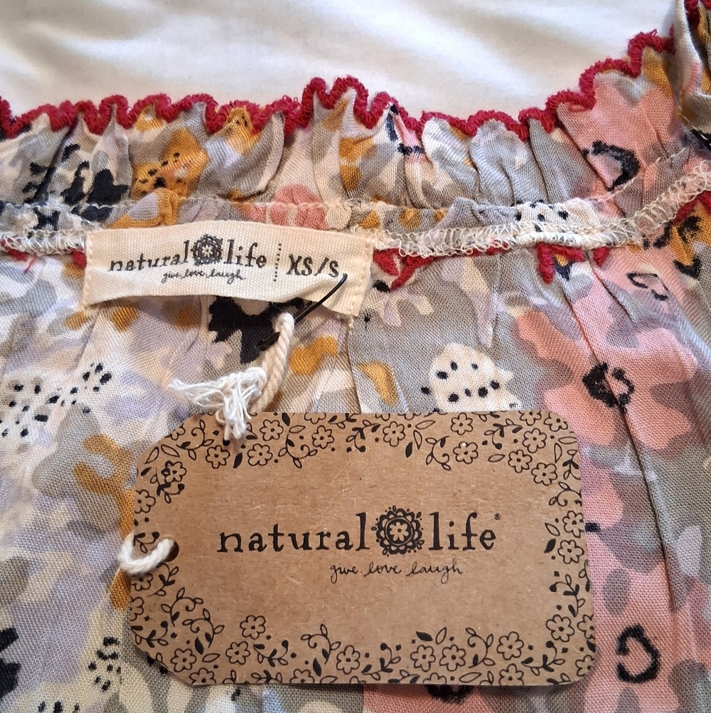 Natural Life Floral Embroidered Harley Sundress Bohemian Hippie Femenine SzXS/S - Picture 11 of 16